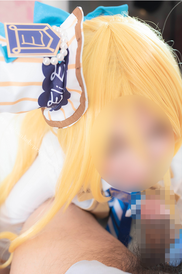 ラブライブ！アーケード絢瀬絵里のコスプレでフェラチオをするコスプレイヤー
