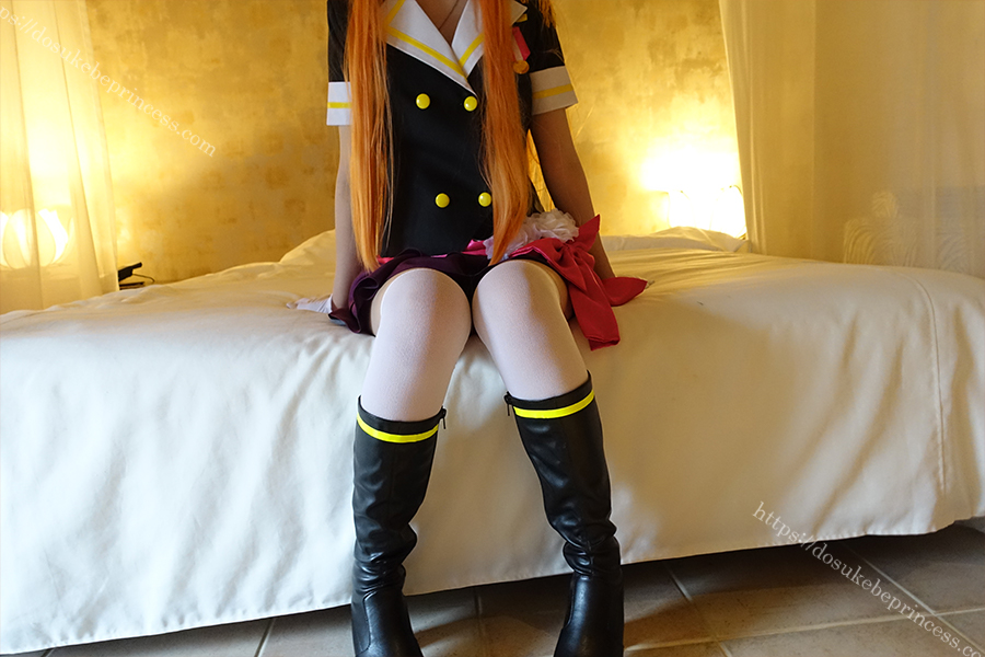 ラブライブ！A-RISE優木あんじゅのコスプレでポーズをとるコスプレイヤー