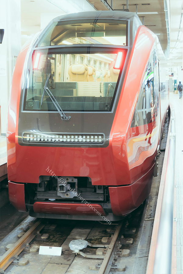 近鉄名古屋駅のホームに停まっている特急ひのとり