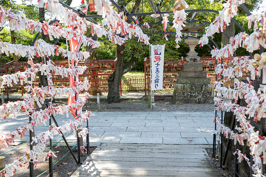 上田城真田神社のおみくじコーナー