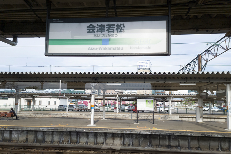 会津若松駅のホーム