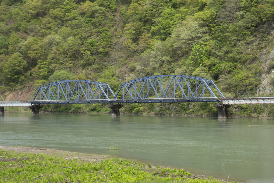 只見線代行バス（只見～会津川口駅）の車窓からの景色