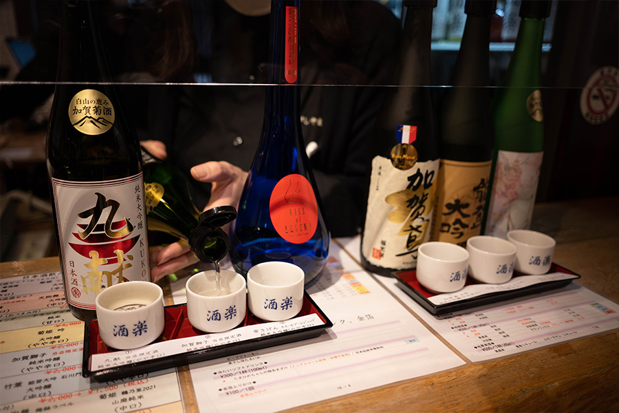 石川地酒専門銘店 ひがしやま酒楽の日本酒飲み比べセット